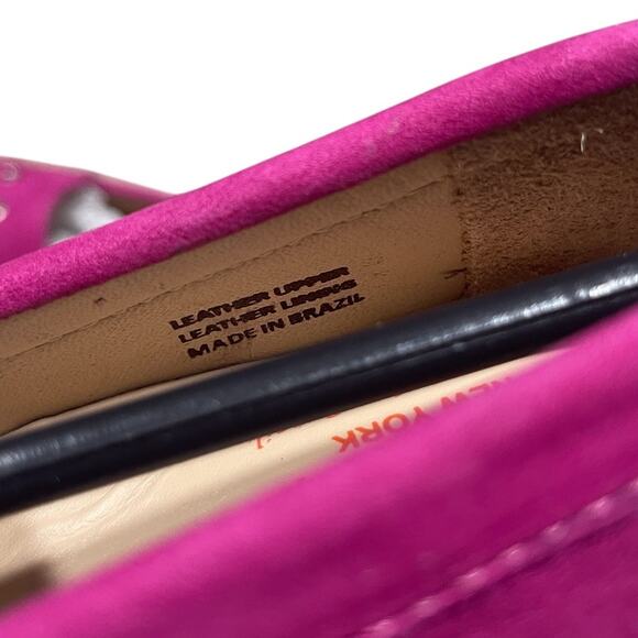 Marc Joseph NIB Mott St Pink Nubuck Leather Loafers Girls Size 13.5 - Picture 7 of 9